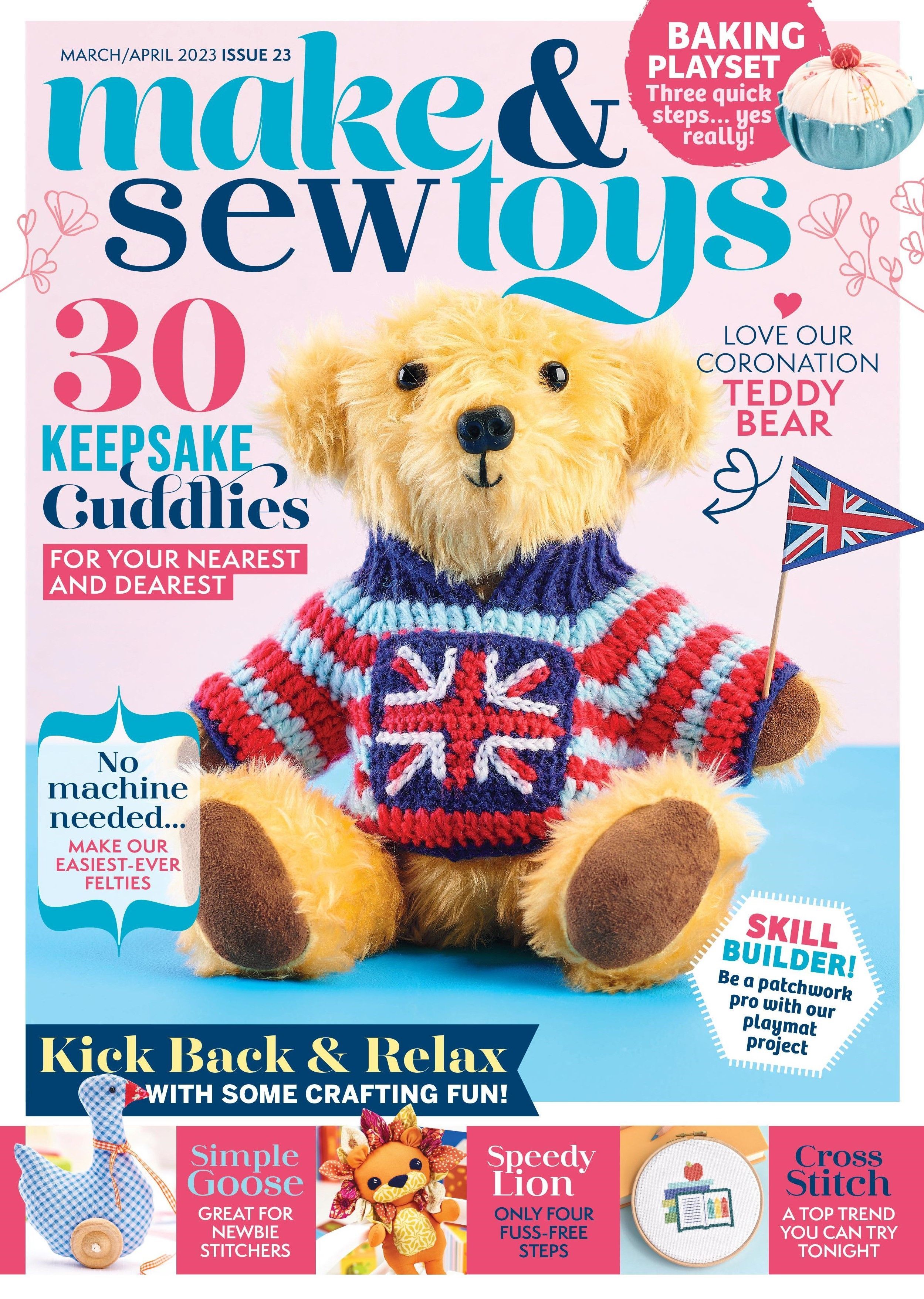 Make and sew toys magazine cover