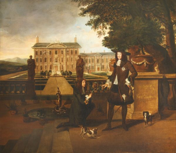 he portrait of Charles II with the Royal Gardener, John Rose