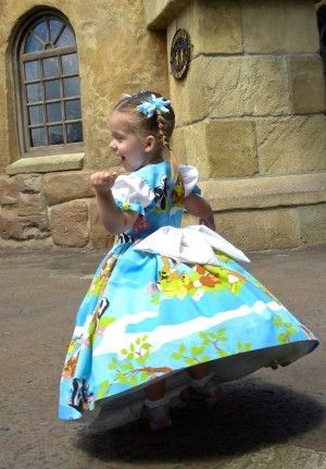 This dress was sewn from a Bambi bed sheet!