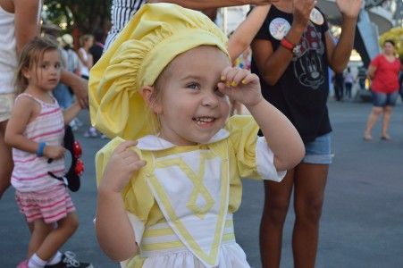 Jennifer sews many of Lane's costumes from thrift store finds