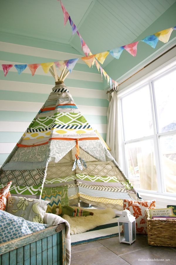 No sew patchwork tipi