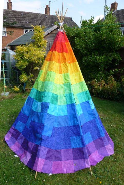 Sew a patchwork tipi