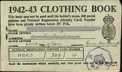 Fabric clothing ration book