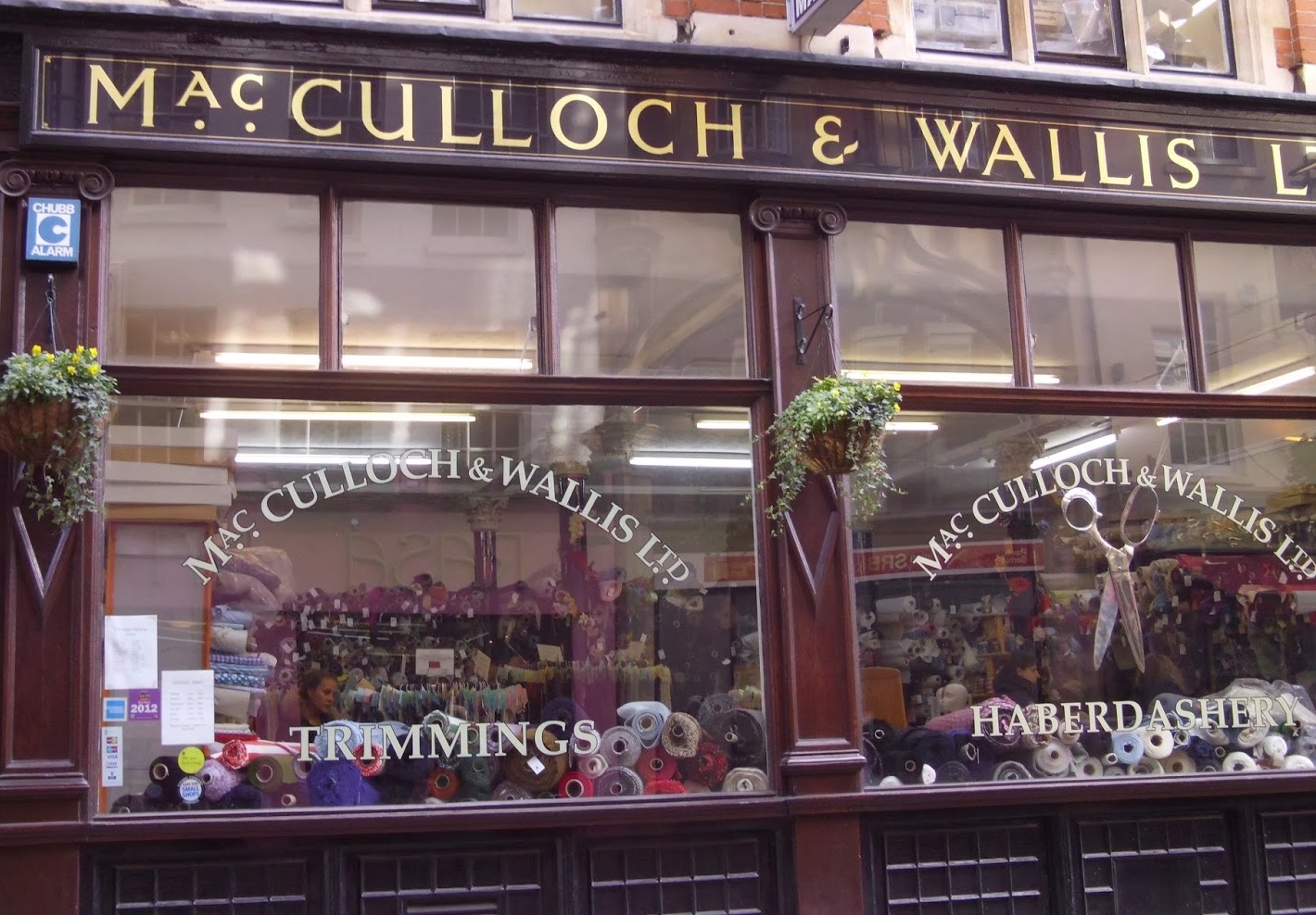 London sewing shop Macculloch and Wallis