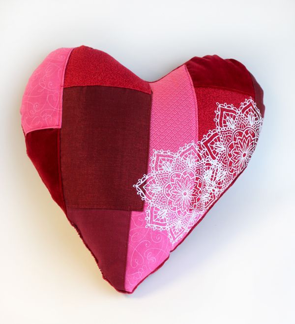 Patchwork Heart Pillow