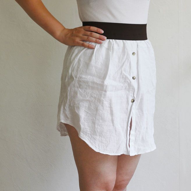 upcycled shirt skirt