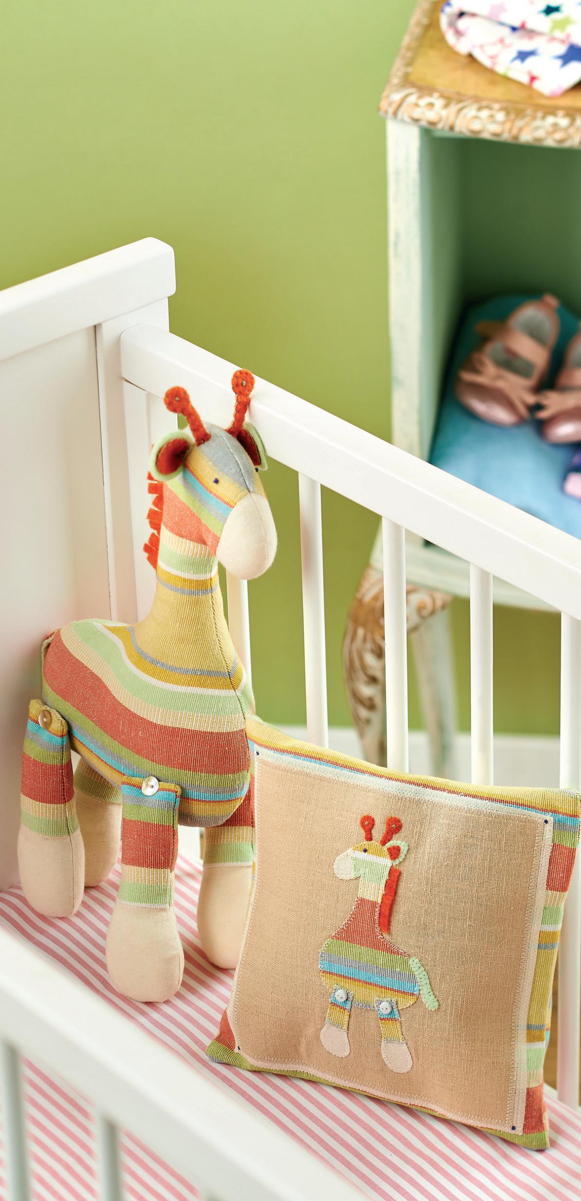 Striped Calico Giraffe and Cushion Striped Pillow at | Sewing