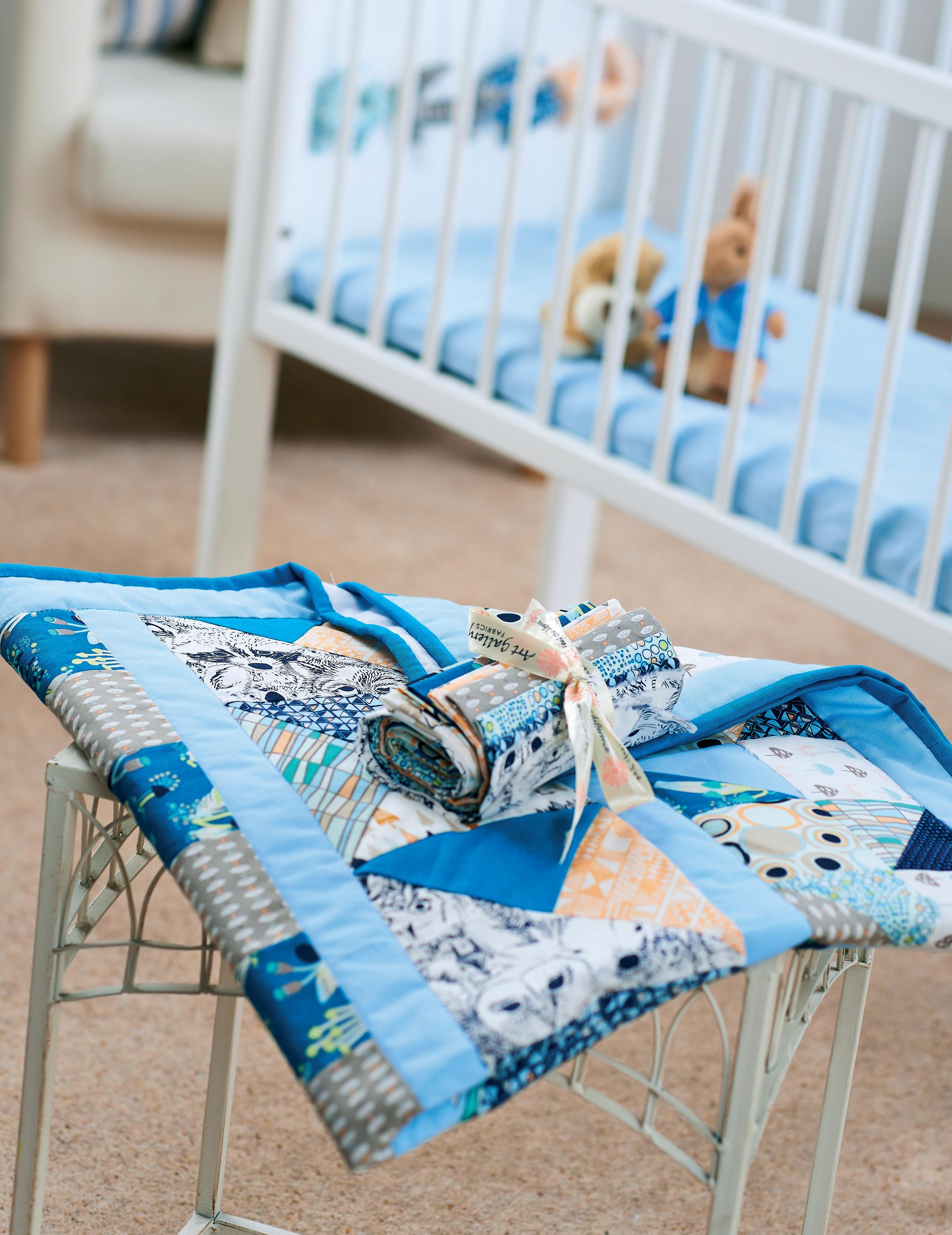 Art Gallery Fabric Indian Summer Baby Quilt Free sewing patterns Sew Magazine