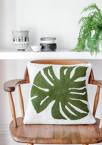 Sew 147 March 21 Monstera Leaf Pillow