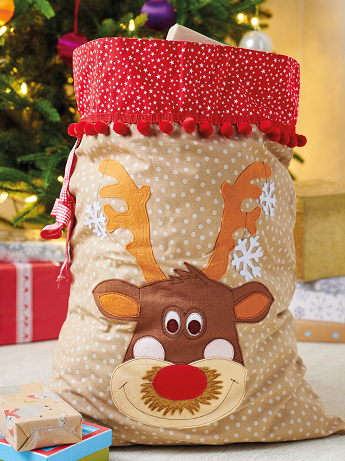 Sew 142 Christmas 20 Reindeer Sack